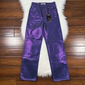Levi's Women's‎ Size 24 Candy Coated Purple Ribcage Ankle Straight Denim Jeans